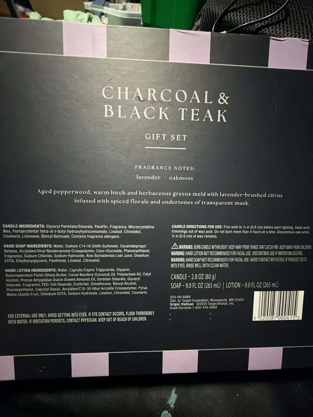 #361 Threshold Charcoal & Black Teak 3pc Gift Set